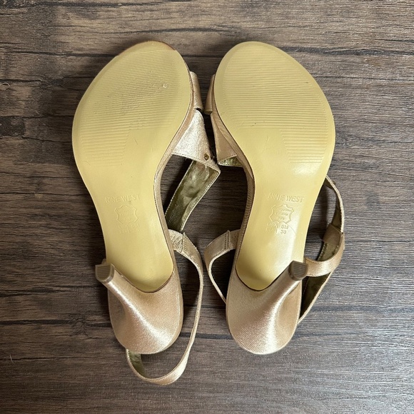 *NINE WEST* Gold x Rhinestone Angelic Rhinestone Heels Size 8 - Picture 9 of 11